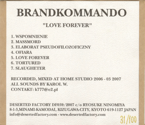 Brandkommando : Love Forever